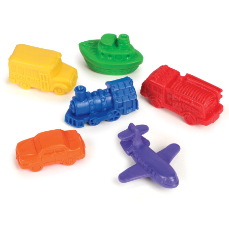 Jocuri matematice - Mini vehicule pentru numarat - set 72 buc