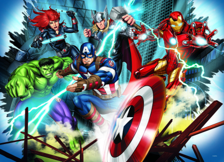 Puzzle de colorat - Avengers (48 de piese) [1]