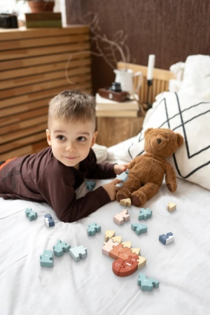 Puzzle din lemn ABC Dino, Speedy Monkey [2]