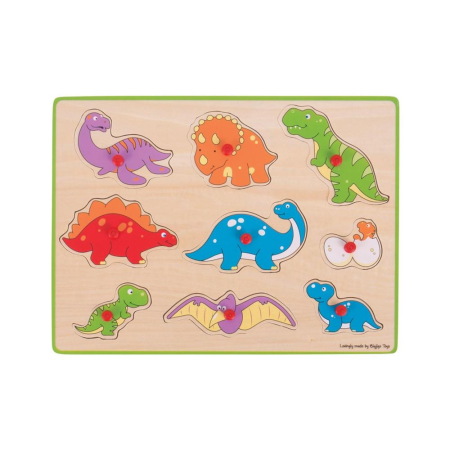 Puzzle - Puzzle din lemn incastru - Dinozauri