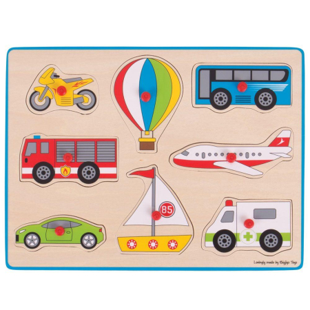 Puzzle - Puzzle din lemn incastru - Vehicule
