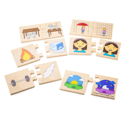 Puzzle - Puzzle din lemn - Notiuni opuse