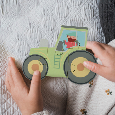 Puzzle tractor din lemn, Orange Tree Toys [4]