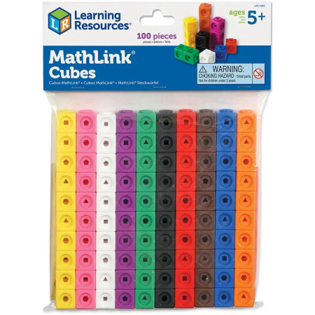 Jocuri de construit - Set 100 piese MathLink® - Cuburi de construit si numarat