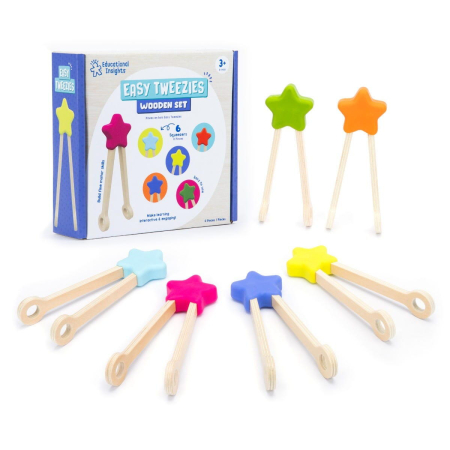 Pentru clasa - Set 6 pensete din lemn
