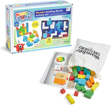 Jocuri de construit - Set activitati cu cuburi din lemn - Numberblocks®