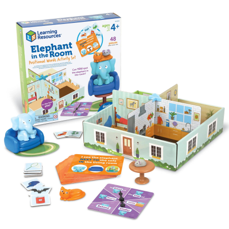 Jocuri educative - Set activitati relatii spatiale - Elefantul din camera