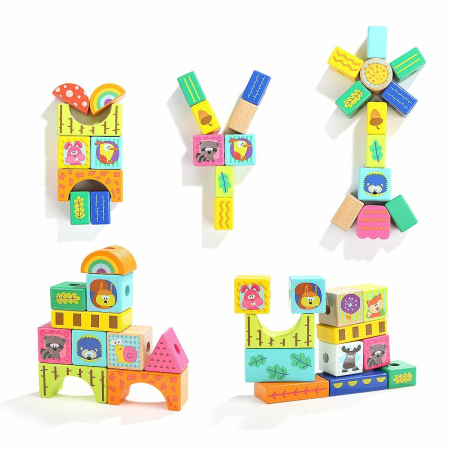 Jocuri de construit - Set de constructie - Animalute din padure