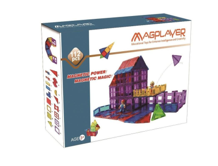 Jocuri magnetice - Set de constructie magnetic - 112 piese