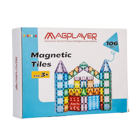 Jocuri magnetice - Set de constructie magnetic 3D - 106 piese