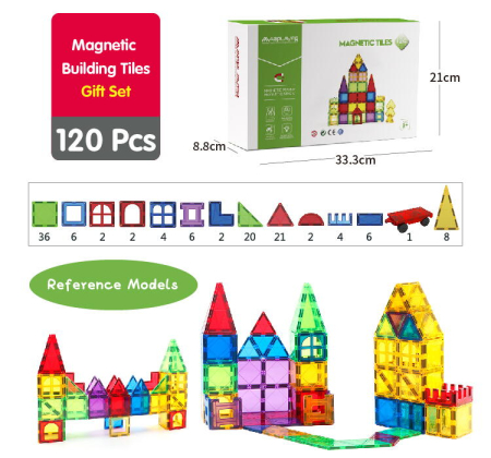 Set de constructie magnetic 3D - 120 piese [2]