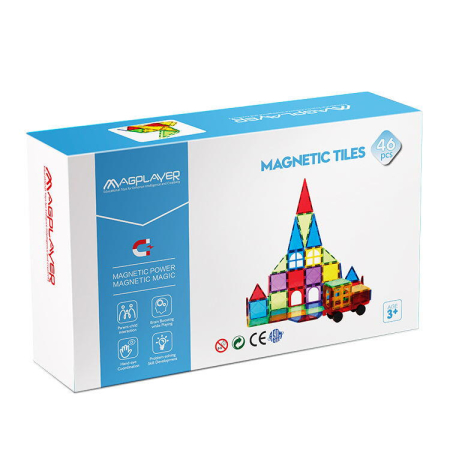 Jocuri și Jucării - Set de constructie magnetic 3D - 46 piese