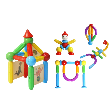 Jocuri și Jucării - Set de constructie magnetic - STICK (48 piese)