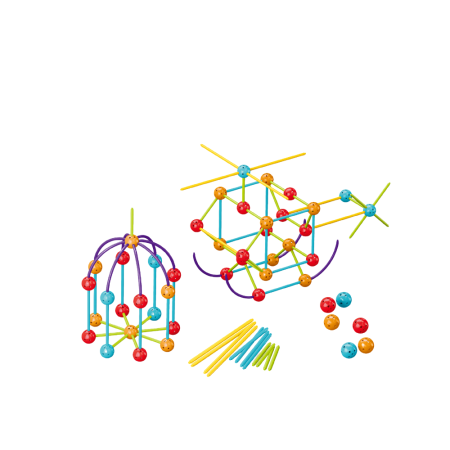 Set de constructie STEAM - Forme 3D ( 140 piese) [1]