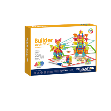 Jocuri de construit - Set de constructie STEAM - Fulgi de zapada (224 piese)