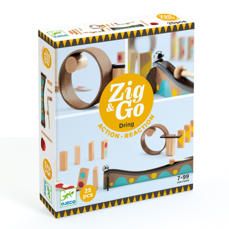 Jucării Montessori - Set de constructie trasee Zig & Go Dring 25 piese, Djeco
