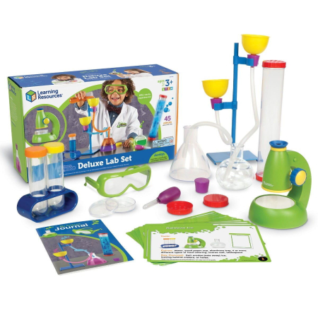 STEM - Set de stiinta primar Deluxe cu microscop