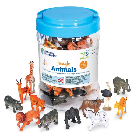 Jocuri educative - Set pentru sortat - Animalute din jungla
