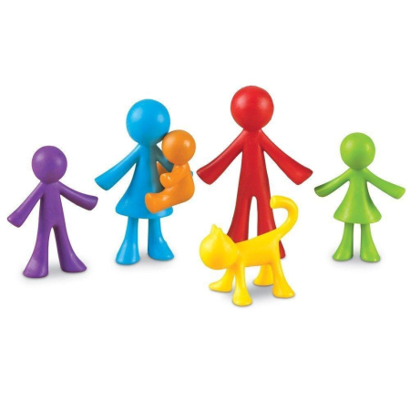 Jocuri matematice - Set pentru sortat si numarat - Familia mea (72 piese)