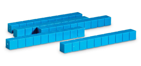 Jocuri matematice - Set riglete baza 10 (50 bucati)