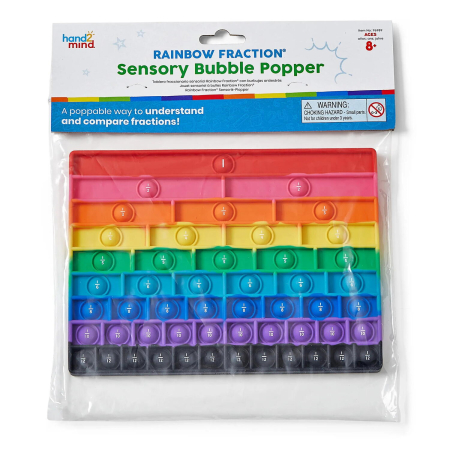 Jocuri matematice - Tablita senzoriala cu fractii - Rainbow Fraction®