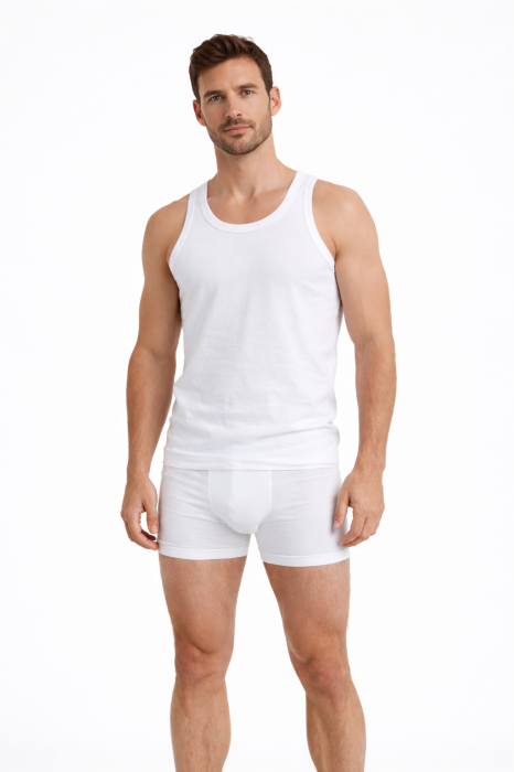 Maiou Bărbați Alb Bumbac [3]