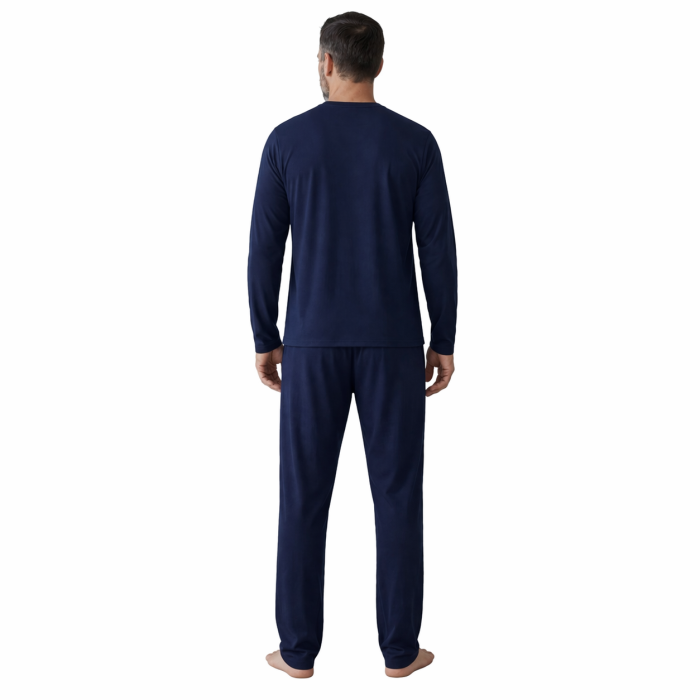 Pijama Bărbați Bleumarin Bumbac 100% [2]