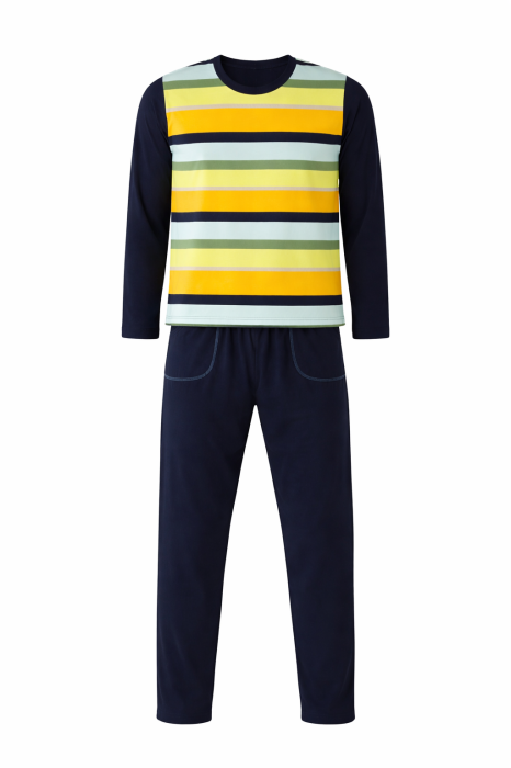 Pijama Bărbați Bleumarin Multicolor [2]