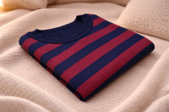 Pijama Bărbați Bleumarin Vișiniu [4]