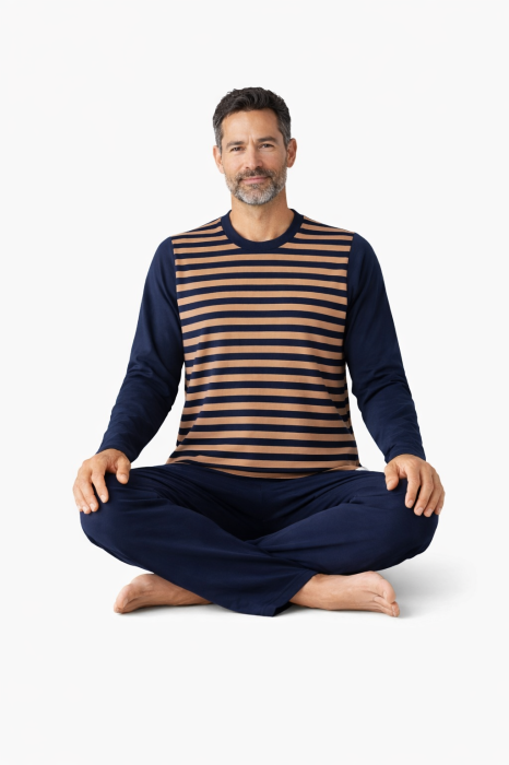 Pijama Bărbați Marin Bumbac [4]