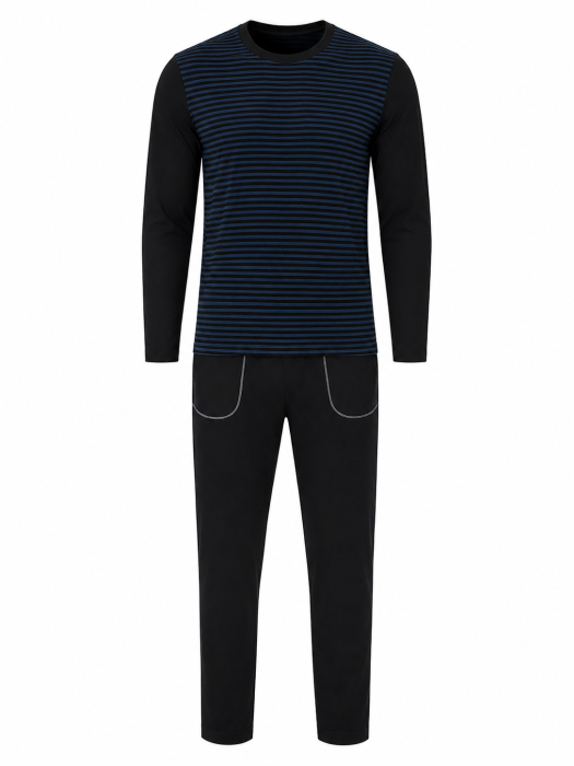 Pijama Bărbați Navy Bumbac 100% [2]
