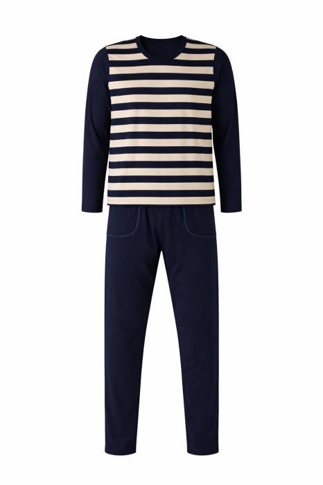 Pijama Bărbați Navy Crem [2]