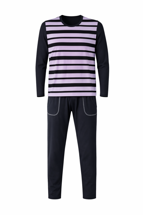 Pijama Bărbați Navy Lila [3]