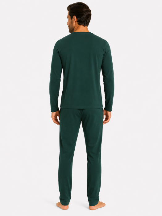 Pijama Bărbați Verde Bumbac 100% [2]