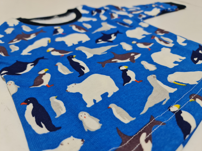 Pijama Bebe Arctic Blue Bumbac [5]