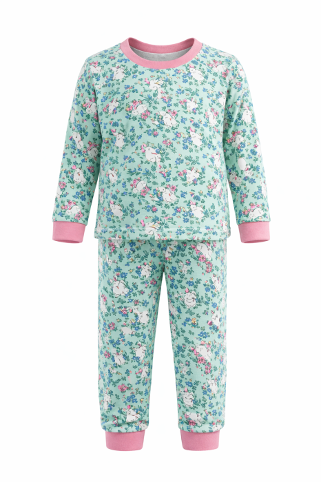 Pijama Bebe Iepuraș Verde [2]
