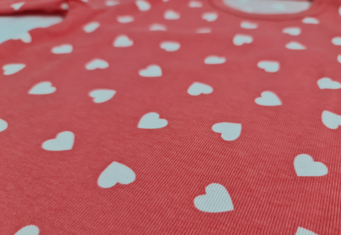 Pijama Copii  Bumbac Corai cu Inimioare [4]