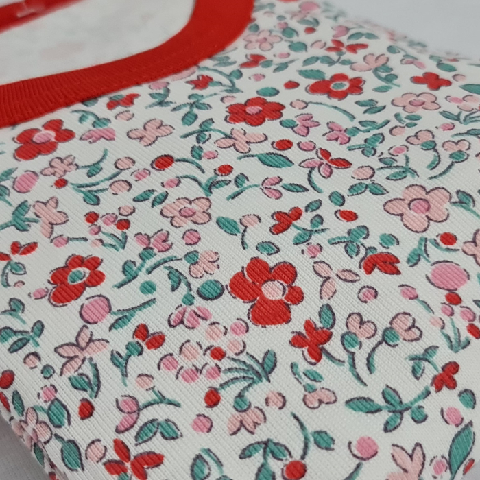 Pijama Copii  Bumbac Roșie cu Floricele [2]