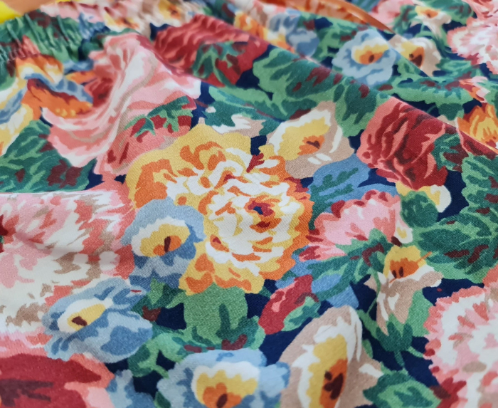Pijama Damă Albastră 3/4 model Floral [3]