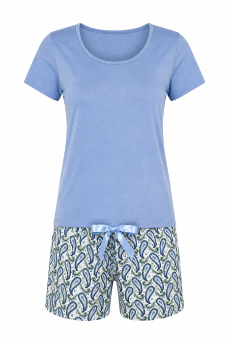 Pijama Damă  Blue Scurtă de Vară [2]
