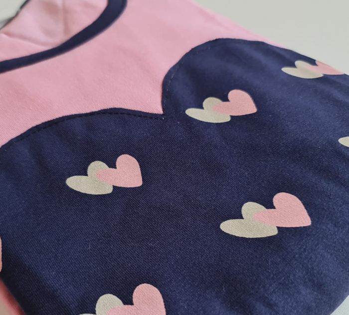 Pijama Damă Inimioare Roz din Bumbac 100% [3]