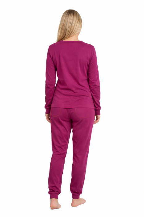 Pijama Damă RIB Magenta Bumbac 100% [2]