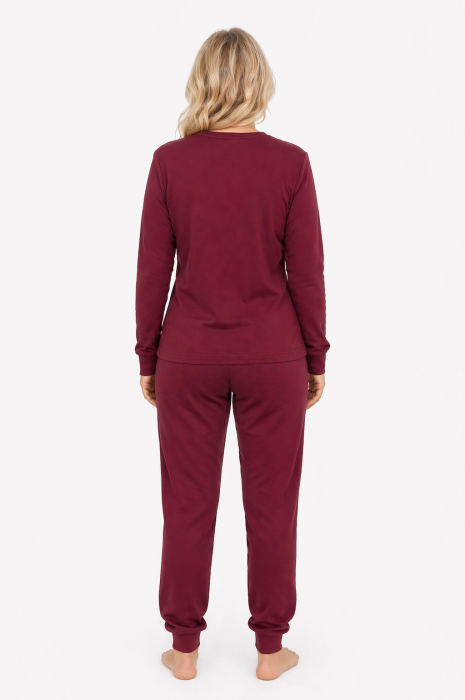 Pijama Damă RIB Vișiniu Bumbac 100% [2]