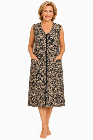 Capoate - Capot Damă Animal Print cu Fermoar