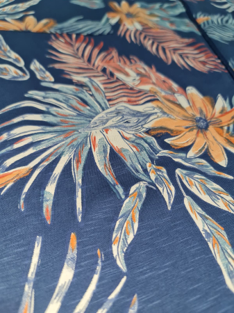 Capot Damă Floral Denim cu Fermoar [1]