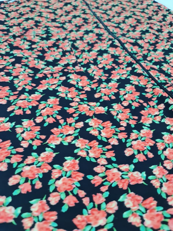 Capot Damă Floral Negru cu Fermoar [1]
