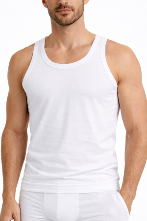 BARBATI - Maiou Bărbați Alb Bumbac