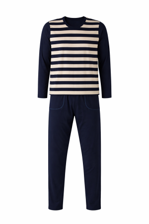 Pijama Bărbați Navy Crem [1]