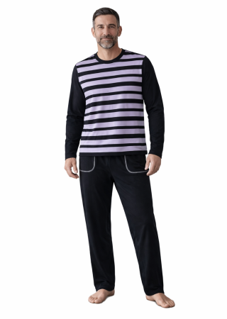 BARBATI - Pijama Bărbați Navy Lila