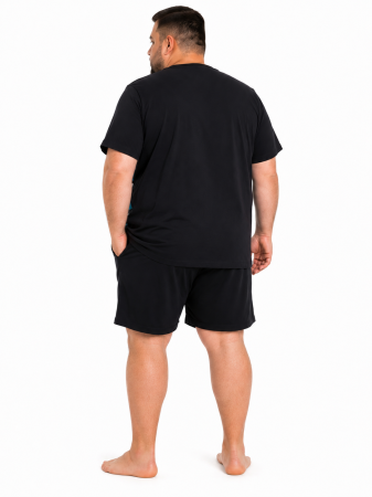 Pijama Bărbați Scurtă Navy Mărime Mare [1]